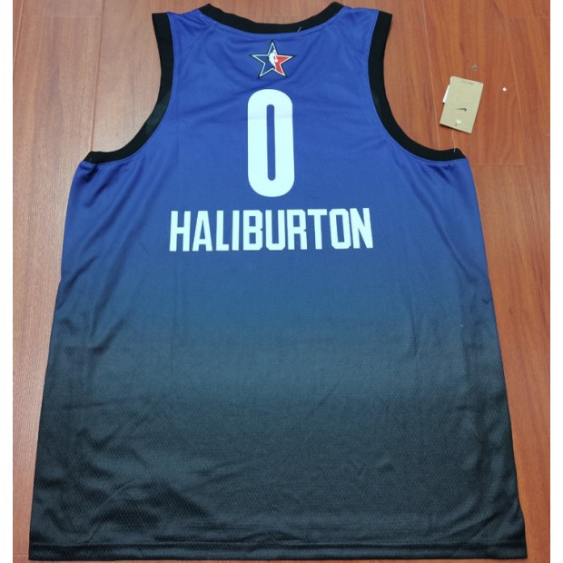 Maillot 0 Haliburton 2023 Nba all stars game Team Lebron Bleu