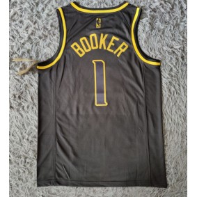 Maillot 1 Booker Phoenix Suns Noir Or