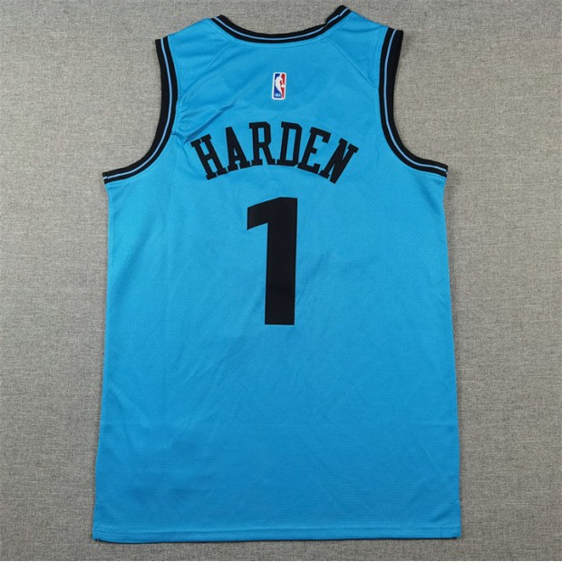 Maillot 1 Harden Clippers 2024-25 City Edition Bleu Brodé