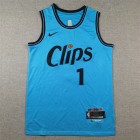 Maillot 1 Harden Clippers 2024-25 City Edition Bleu Brodé