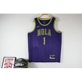 Maillot 1 Williamson New Orleans Pelicans 2024-25 City Bleu