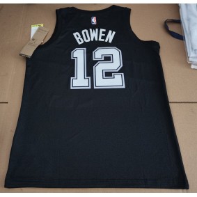 Maillot 12 Bowen Spurs 2020-21 City Edition Noir