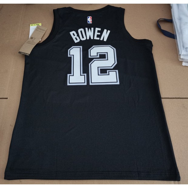 Maillot 12 Bowen Spurs 2020-21 City Edition Noir