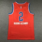 Maillot 2 Gilgeous-Alexander OKC Thunder 2024-25 Statement Edition Orange Brodé