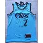 Maillot 2 Leonard Clippers 2024-25 City Edition Bleu Brodé