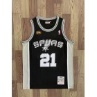 Maillot 21 Tim Duncan San Antonio Spurs 1998-99 Home Finals Noir