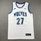 Maillot 27 Gobert Timberwolves 2023-24 Classic Edition Blanc Brodé
