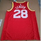 Maillot 28 Sengun Houston Rockets Rétro Rouge