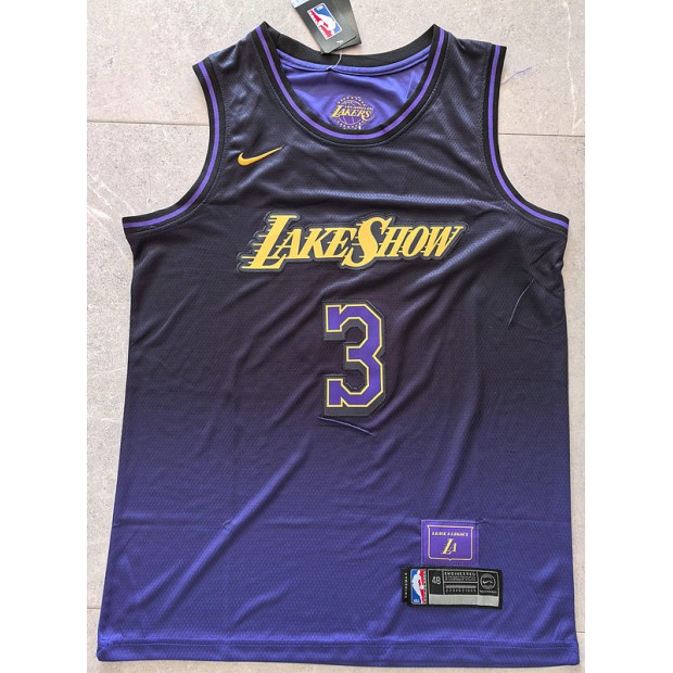 Maillot 3 Davis Lakers 2024-25 City Edition Violet Brodé