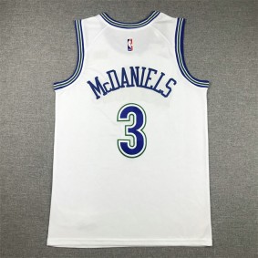 Maillot 3 McDANIELS Timberwolves 2023-24 Classic Edition Blanc Brodé