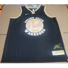 Maillot 30 Curry Golden State Warriors Noir Or