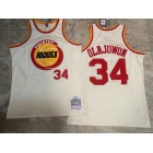 Maillot 34 Hakeem Olajuwon Rockets Crème Chainstitch