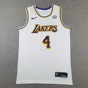 Maillot 4 Knecht Lakers Blanc Brodé