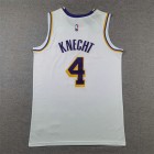 Maillot 4 Knecht Lakers Blanc Brodé
