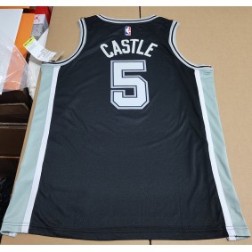 Maillot 5 Castle San Antonio Spurs Noir
