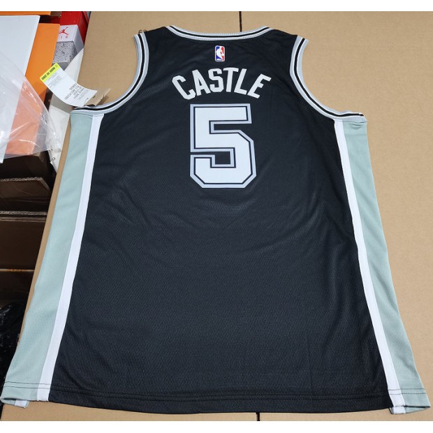 Maillot 5 Castle San Antonio Spurs Noir