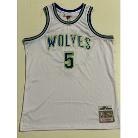 Maillot 5 Edwards Minnesota Timberwolves 2023-24 Blanc Brodé
