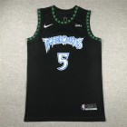 Maillot 5 Edwards Minnesota Timberwolves Noir Brodé
