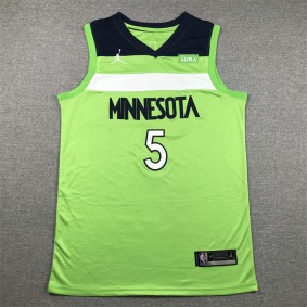 Maillot 5 Edwards Minnesota Timberwolves Vert Brodé