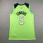 Maillot 5 Edwards Minnesota Timberwolves Vert Brodé