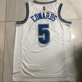 Maillot 5 Edwards Wolves Classic Blanc Brodé