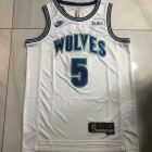 Maillot 5 Edwards Wolves Classic Blanc Brodé
