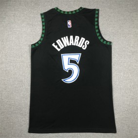 Maillot 5 Edwards Wolves Classic Edition Noir Brodé