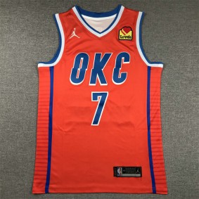 Maillot 7 Holmgren OKC Thunder 2024-25 Statement Edition Orange Brodé