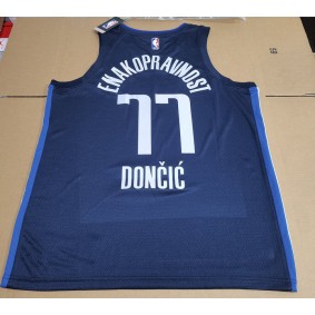 Maillot 77 Doncic ENAKOPRAVNOST Mavericks Navy