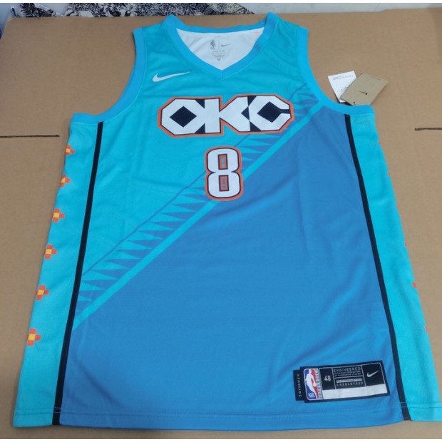 Maillot 8 Williams 2019 OKC Thunder City Edition Bleu
