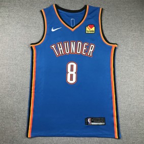 Maillot 8 Williams OKC Thunder 2023-24 Bleu Brodé
