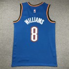 Maillot 8 Williams OKC Thunder 2023-24 Bleu Brodé