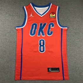 Maillot 8 Williams OKC Thunder 2024-25 Statement Edition Orange Brodé