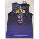 Maillot 9 James JR. Lakers 2024-25 City Edition Violet Brodé