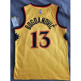 Maillot Atlanta Hawks 2021 2022 Bogdanovic 13 City Edition Jaune