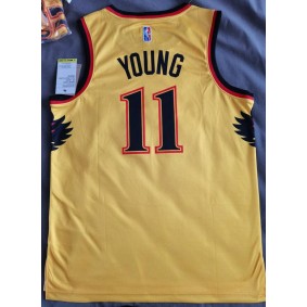 Maillot Atlanta Hawks 2022 Young 11 City Edition Jaune