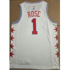 Maillot Basket 1 Rose Bulls 2018 City Blanc