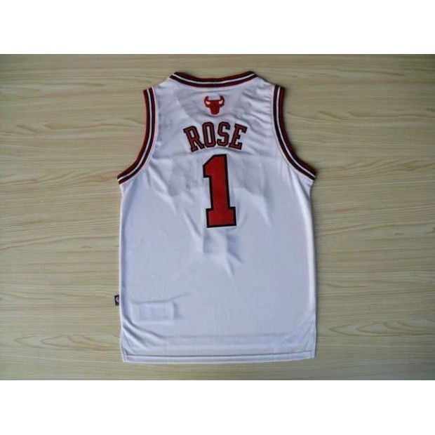 Maillot Basket 1 Rose Chicago Bulls Blanc