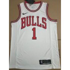 Maillot Basket 1 Rose bulls Blanc