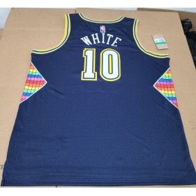 Maillot Basket 10 White Nuggets 2021-22 City Edition Bleu