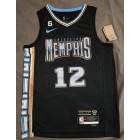 Maillot Basket 12 Morant Grizzlies 2022-23 City Noir