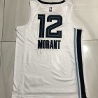 Maillot Basket 12 Morant Memphis Grizzlies Blanc