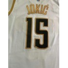 Maillot Basket 15 Jokic Nuggets 2023-24 Blanc Or