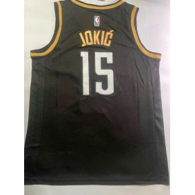 Maillot Basket 15 Jokic Nuggets 2023-24 Noir Or