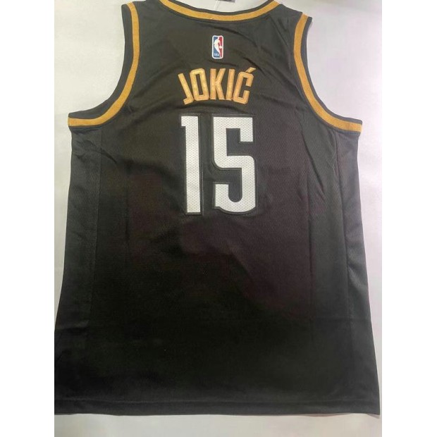 Maillot Basket 15 Jokic Nuggets 2023-24 Noir Or