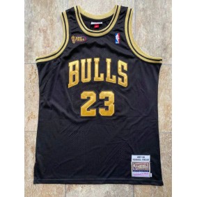 Maillot Basket 23 Jordan Bulls 1997-98 Authentique Noir Or
