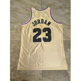 Maillot Basket 23 Jordan Bulls 75e anniversaire Or
