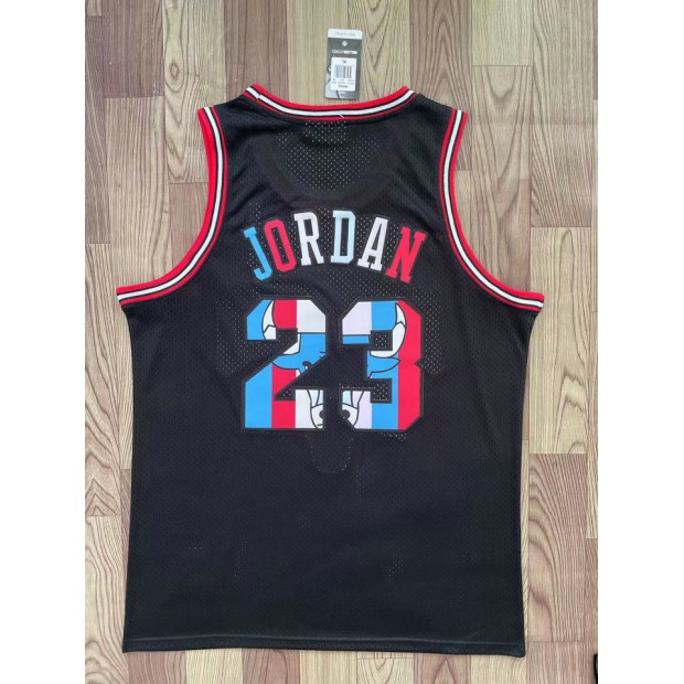 Maillot Basket 23 Jordan Bulls Noir Bleu Rouge