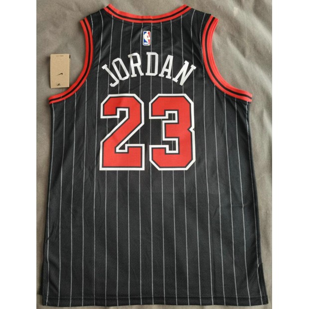Maillot Basket 23 Jordan Bulls Noir avec Stripe