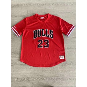 Maillot Basket 23 Jordan Bulls Rouge Manche Courte